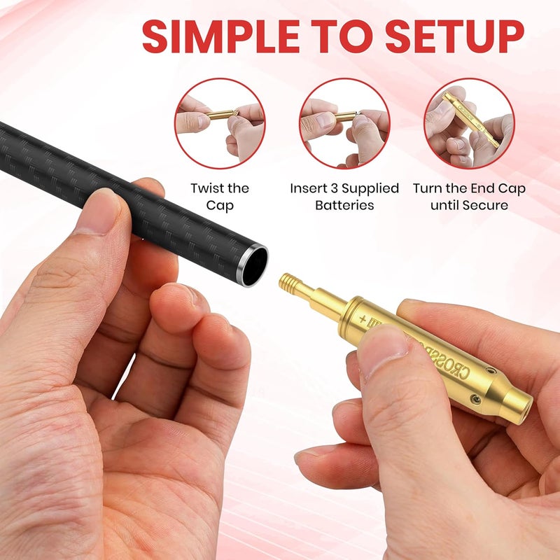 Gotical Archery Crossbow Bow Arrow Red Laser Sighting Tool Boresighter Bore Sight - Image 3